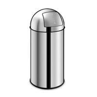 Cos din inox cu capac batant, 50 Litri, diametru 35 cm, inaltime 76 cm, rezistent, rotund