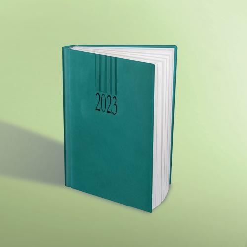 Agenda Herlitz Tucson 2023, format A5, datata, 352 file, turcoaz