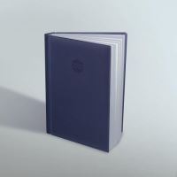 Agenda Herlitz Premium Deluxe 2023, format A5, datata, 352 file, coperta din piele sintetica, margini folio aurii, albastru inchis