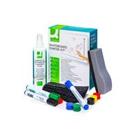 Kit pentru tabla magnetica Q-CONNECT (spray, burete si rezerva, servetel, magneti si 4 markere)