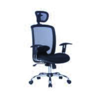 Scaun de birou OFFICE Products "Samos", ergonomic, mesh + textil, negru