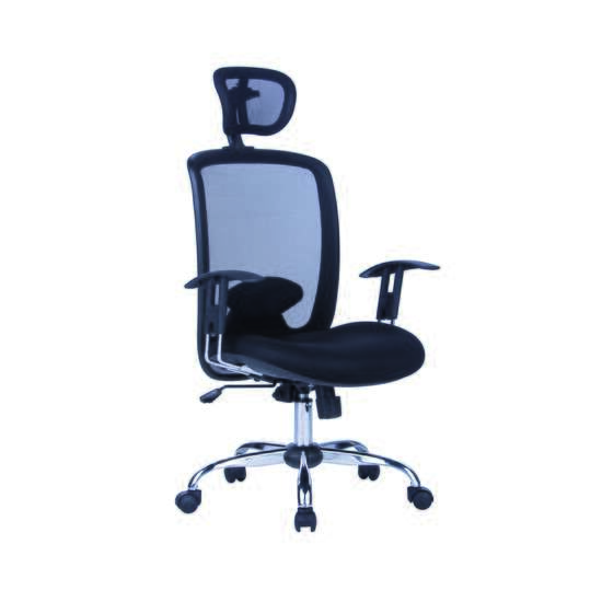 Scaun de birou OFFICE Products "Samos", ergonomic, mesh + textil, negru