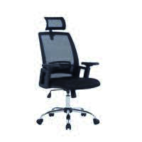 Scaun de birou OFFICE Products "Mikonos", ergonomic, mesh + textil, negru