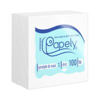 Servetele de masa Papely, celuloza alb, 1 strat, 33 x 33 cm, 100 buc/set