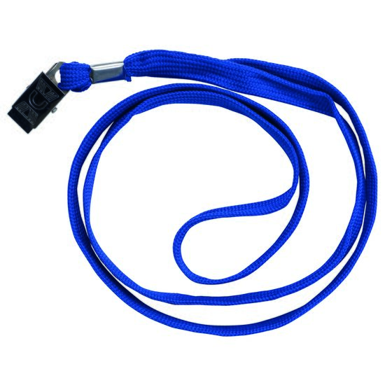 Snur textil cu clips DONAU, lungime 46 cm, albastru