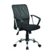 Scaun de birou OFFICE Products "Lipsi", ergonomic, mesh + textil, negru