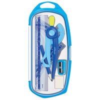 Trusa geometrie KEYROAD, (compas, rigla, echer, raportor, radiera, ascutitoare)