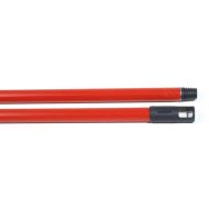 Coada din metal, plastifiata, pentru mop/matura, 110 cm, rosu