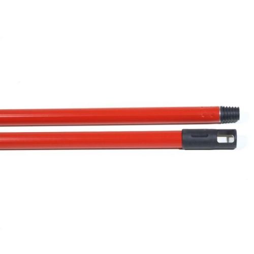 Coada din metal, plastifiata, pentru mop/matura, 110 cm, rosu