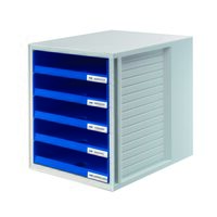 Organizator de birou HAN, cabinet cu 5 sertare, A4, din plastic, 275 x 330 x 320 mm, albastru