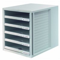 Organizator de birou HAN, cabinet cu 5 sertare, A4, din plastic, 275 x 330 x 320 mm, gri