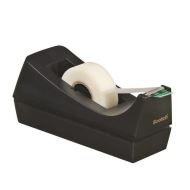 Dispenser de birou 3M pentru banda adeziva, corp solid, latime banda 19mm, negru