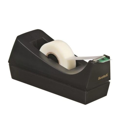 Dispenser de birou 3M pentru banda adeziva, corp solid, latime banda 19mm, negru