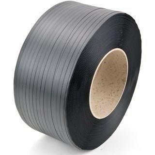 Banda de legat din polipropilena (PP), pentru capse, 12 x 0.65 mm, 2500 m, 12 kg, negru
