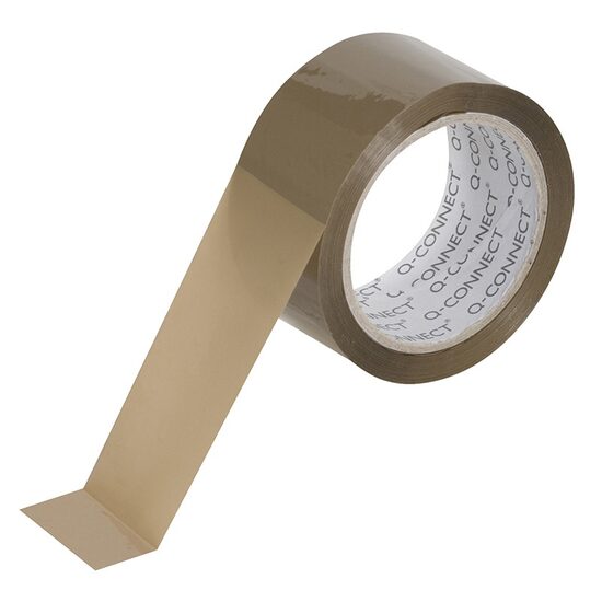 Banda adeziva pentru ambalare Q-CONNECT Acrylic, 48 mm x 60 m, 45 microni, maro