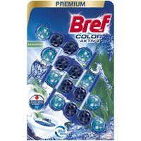 Odorizant toaleta Bref Wc Color Aktiv, 3 x 4 bile, 3 x 50 gr, Eucalypt