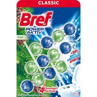 Odorizant toaleta Bref Wc Power Aktiv, 3 x 4 bile, 3 x 50 gr, Pine
