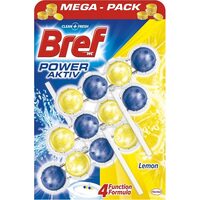 Odorizant toaleta Bref Wc Power Aktiv, 3 x 4 bile, 3 x 50 gr, Lemon