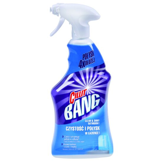 Solutie de curatat baia CILLIT Bang Clean & Shiny, pulverizator, 750ml