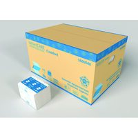 Servetele de masa pentru dispenser VELVET impaturite, celuloza alb, 2 straturi, 150 foi, 16 x 23 cm, 40 pachete/bax