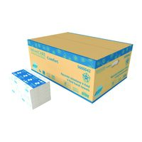 Prosoape pliate VELVET Professional, V-fold, ZZ, celuloza alb, 2 straturi, 150 foi, 23 x 23 cm, 20 pachete/bax