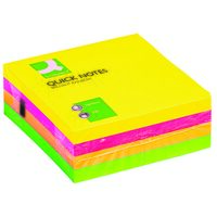Cub notite adezive Q-CONNECT Brilliant, 76 x 76 mm, 320 file, culori neon