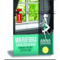 Laveta microfibra pentru geamuri ANNA ZARADNA, 32 x 32 cm, galben