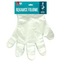 Manusi de unica folosinta ANNA ZARADNA din folie HDPE, marimea L, 100 buc/set