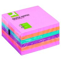 Cub notite adezive Q-CONNECT, 76 x 76 mm, 480 file, culori mixate