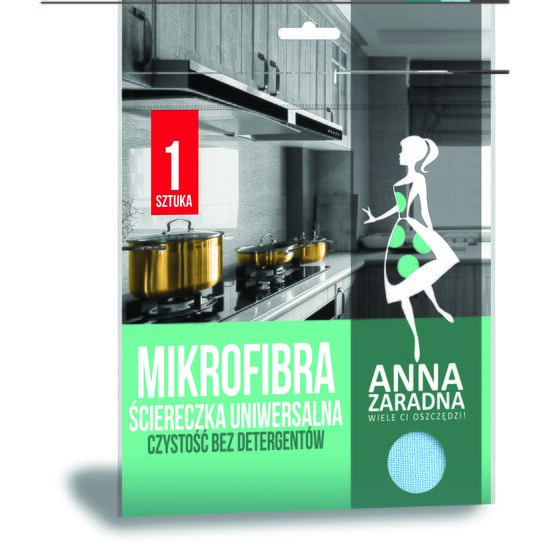 Laveta microfibra universala ANNA ZARADNA, 32 x 32 cm, albastru