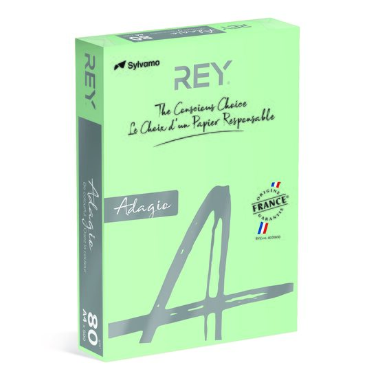 Hartie copiator color REY ADAGIO A4, 80 g, verde pastel