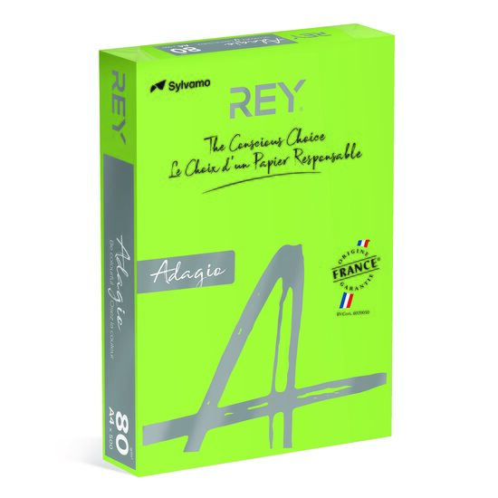 Hartie copiator color REY ADAGIO A4, 80 g, verde intens
