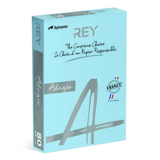 Hartie copiator color REY ADAGIO A4, 80 g, albastru deschis