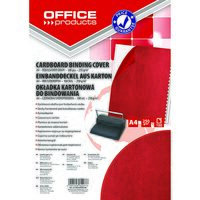 Coperta din carton OFFICE Products pentru indosariere, A4, 250 gr, 100 buc/set, rosu