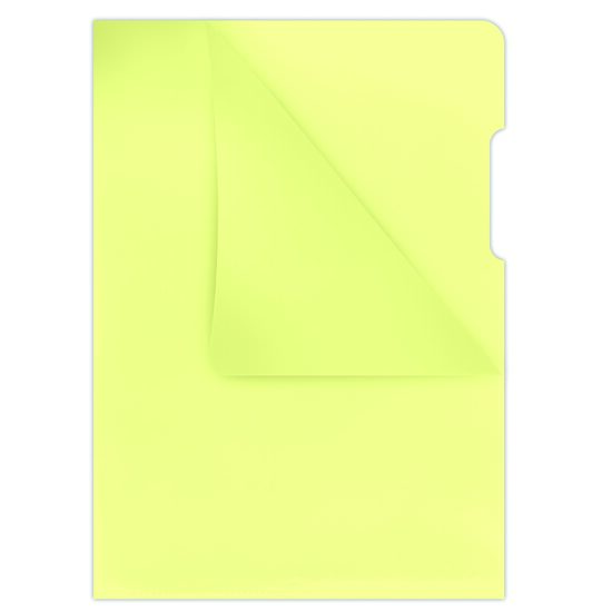 Mapa din plastic cu deschidere laterala DONAU, A4, cristal, 180 mic, galben