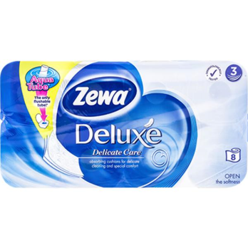 Hartie igienica Zewa Delicat Care, 8 buc/set, alb, parfumata, 3 straturi