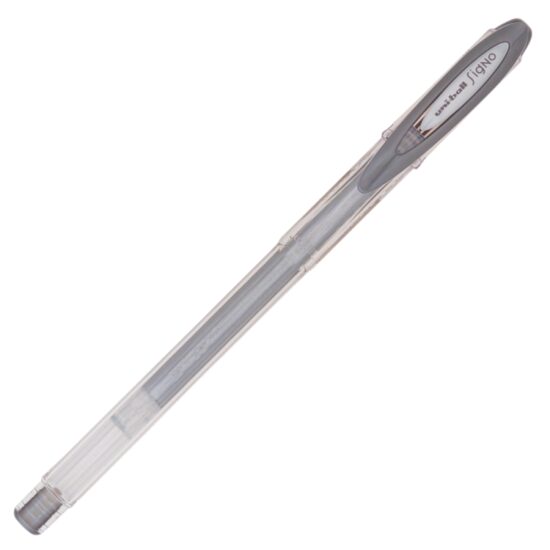 Pix cu gel Uniball Signo Noble Metal UM-120, scriere de 0.45 mm, argintiu