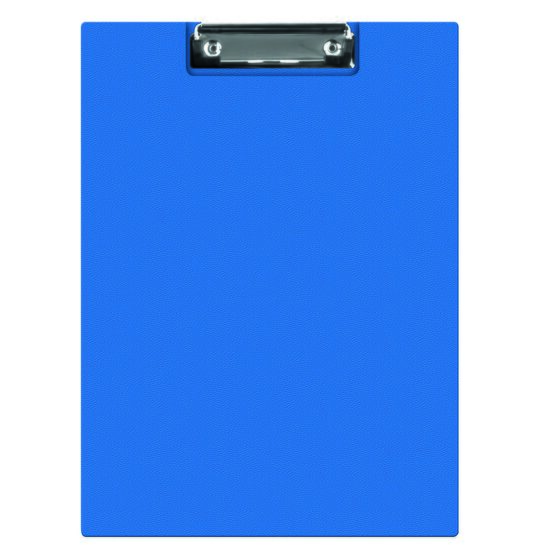 Clipboard din plastic DONAU, A4, dublu, cu clip, albastru