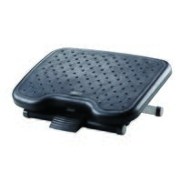 Suport ergonomic Q-CONNECT pentru picioare, reglabil, cu covoras de cauciuc, 3 trepte de ajustare,  460 x 340 mm, negru