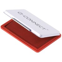 Tusiera din metal Q-CONNECT, 110 x 70 mm, tusata cu tus stampila, rosu