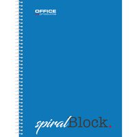 Caiet de birou OFFICE Products spiralat A5, 80 file, cu 4 perforatii, hartie 70 g/mp, coperta cartonata, aritmetica