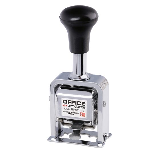 Inseriator automat OFFICE Products, 6 cifre, metalic