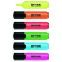 Textmarker OFFICE Products FLUO, scriere de 2-5 mm, 6 buc/set