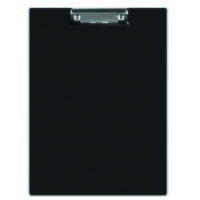 Clipboard din plastic DONAU, A4, dublu, cu clip, negru