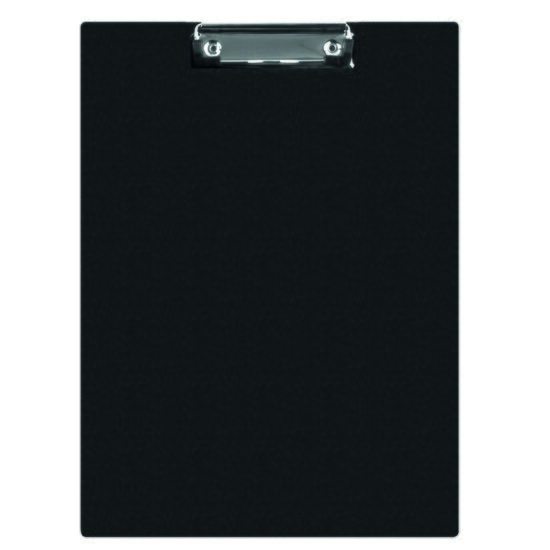 Clipboard din plastic DONAU, A4, dublu, cu clip, negru