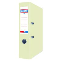 Biblioraft laminat DONAU LIFE, 7.5 cm, colturi metalice, galben pastel
