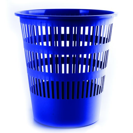 Cos din plastic perforat DONAU, 16 litri,  inaltime 31 cm, albastru