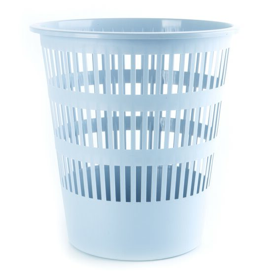 Cos din plastic perforat DONAU, 16 litri, inaltime 31 cm, gri