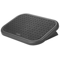 Suport ergonomic Q-CONNECT pentru picioare, reglabil, cu covoras de cauciuc, 3 trepte de ajustare,  450 x 330 mm, negru