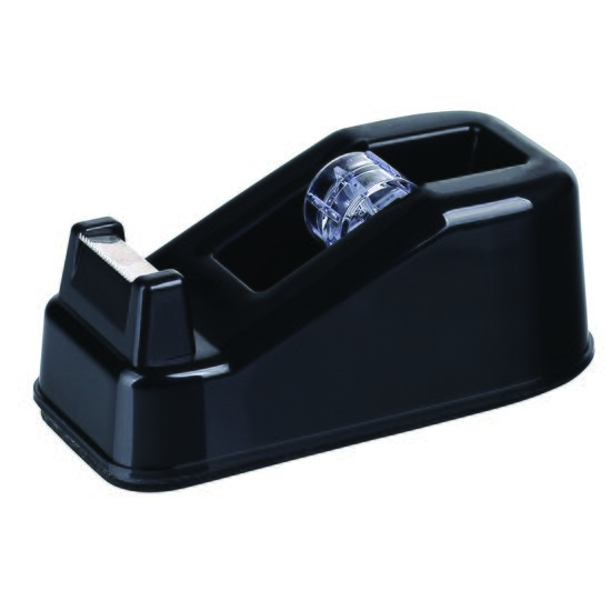 Dispenser de birou OFFICE Products, solid, pentru banda adeziva 19 mm x 33 m, negru